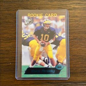 Tom Brady press pass card rookie